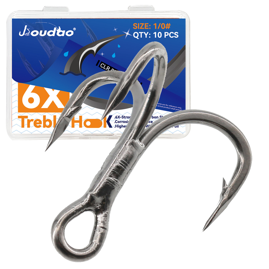 Fishing Hook Barbless - 6X 낚시 트레블 훅 10개 빅