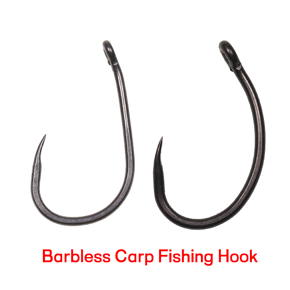 50개입 무광 블랙 잉어 낚시 바브리스 훅 다운 벤트  - Fishing Hook Barbless 리뷰 및 가격